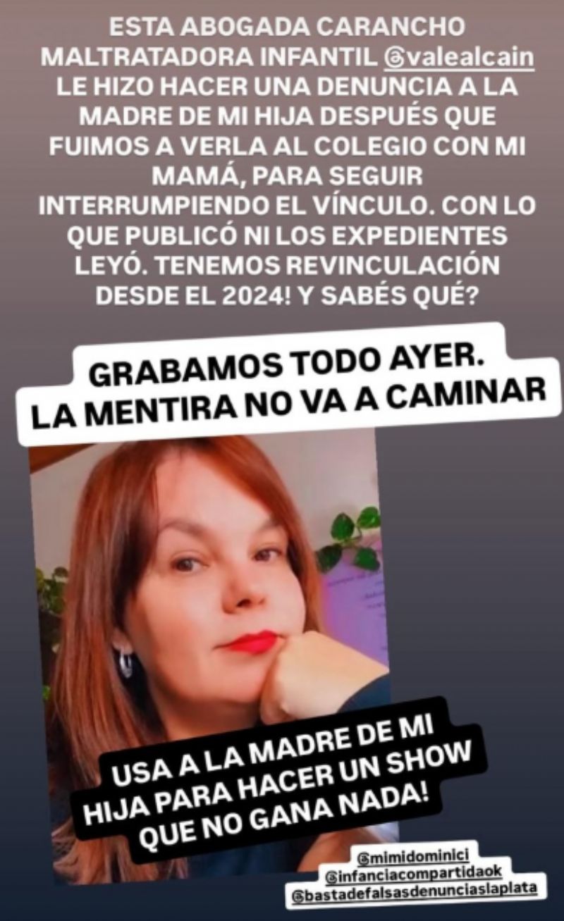 EL ENOJO DEL PADRE POR EL HOSTIGAMIENTO DE ALCAIN EN LAS REDES
