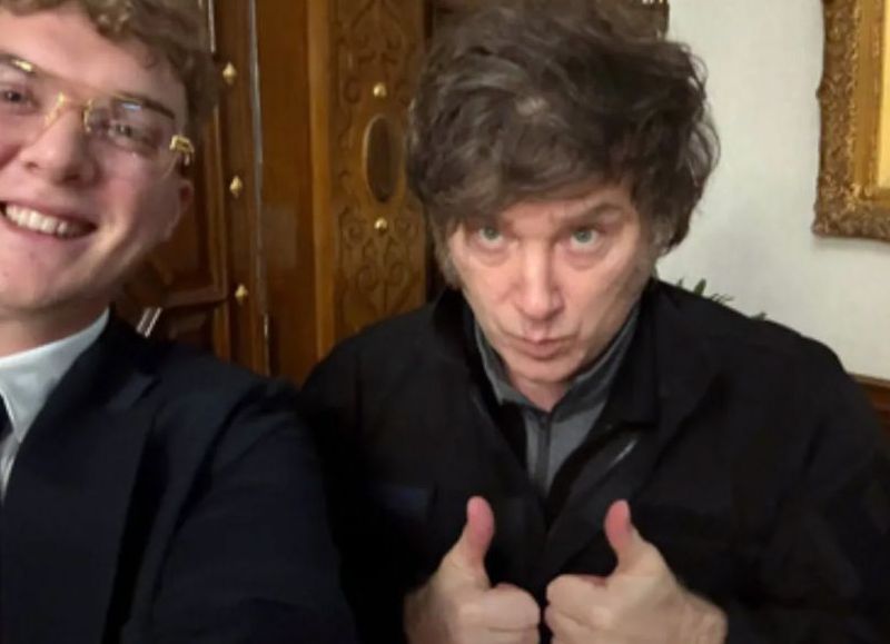 El actual presidente de la Nación, Javier Milei, Junto al dueño de Libra