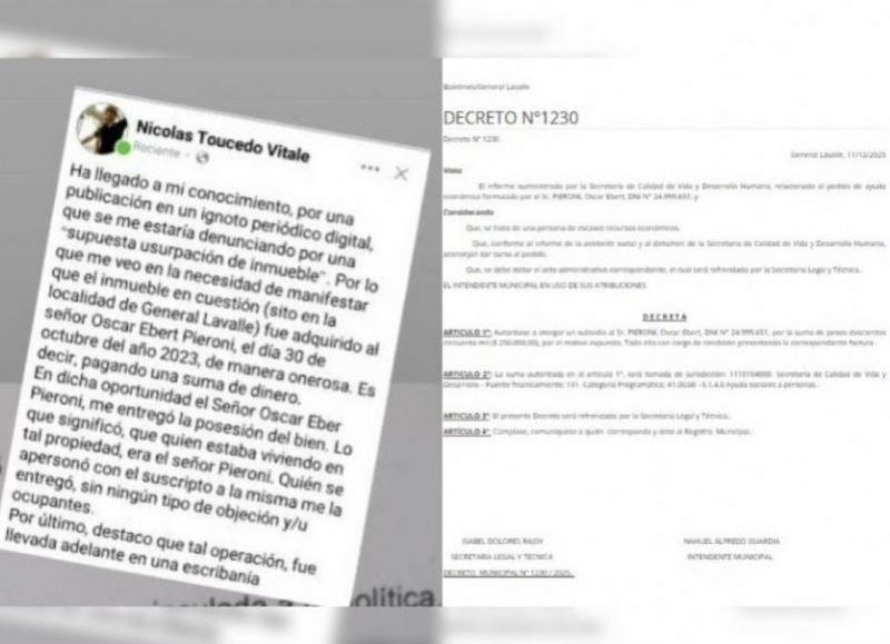 La maniobra salpica a la gestión local por el uso de fondos públicos vinculados al ocupante previo.